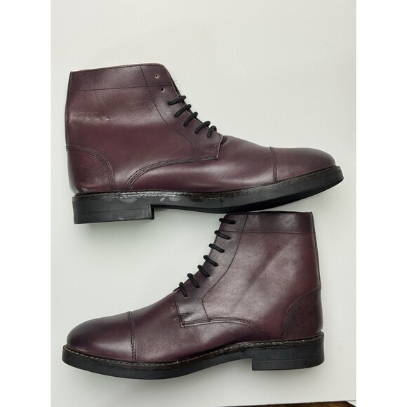 Size 9 - Frank Wright Men’s Leather Lace-Up Boots - Picture 2 of 9